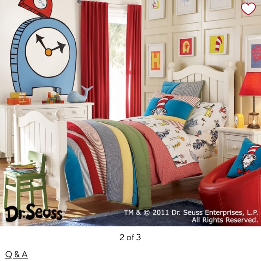Dr Seuss - queen/ full size comforter w/ 2 shams, full size sheet set & twin set